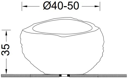 Каменна мивка Bucket Fossil