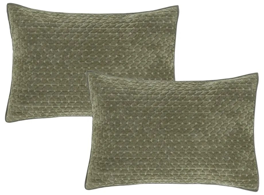Калъфки за възглавници в комплект 2 бр. 50x75 cm Attica Velvet Embroidered – Bianca
