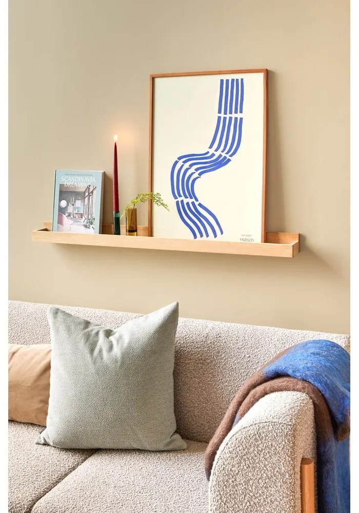 Стенен рафт за снимки от декор от дъб в естествен цвят 120 cm Folk – Hübsch