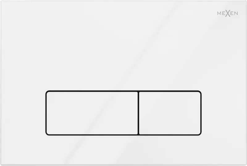 Mexen Fenix 13 бутон за промиване Slim, бял лъскав - 601300