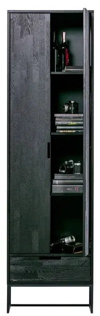 Черен гардероб от масивен ясен 60x210 cm Silas – WOOOD