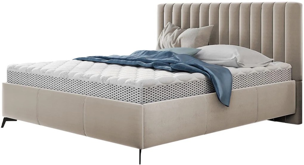 Тапицирано легло Morris-140 x 200-Ekrou