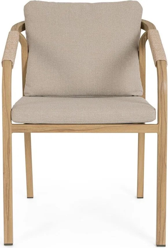 Градински стол метален в естествен цвят Kalimera – Bizzotto