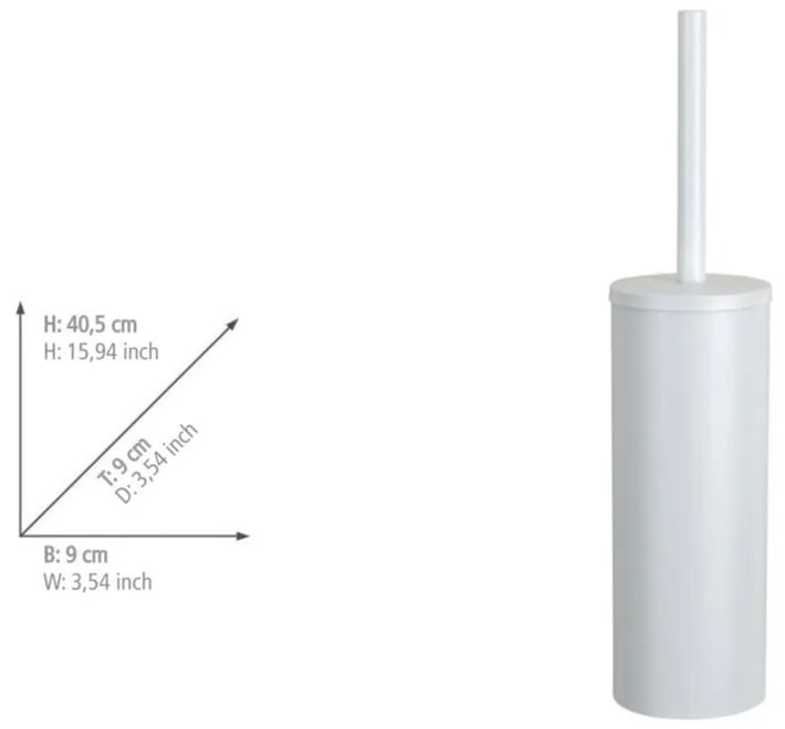 Бяла четка за тоалетна от неръждаема стомана Orea – Wenko