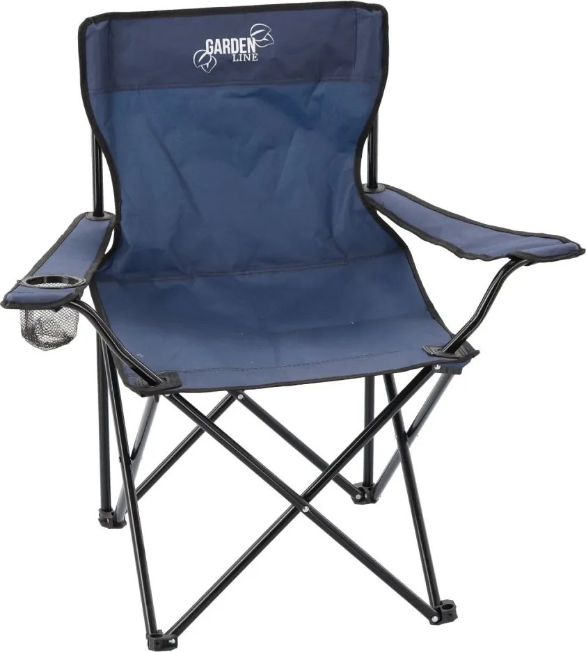 Туристически сгъваем стол син