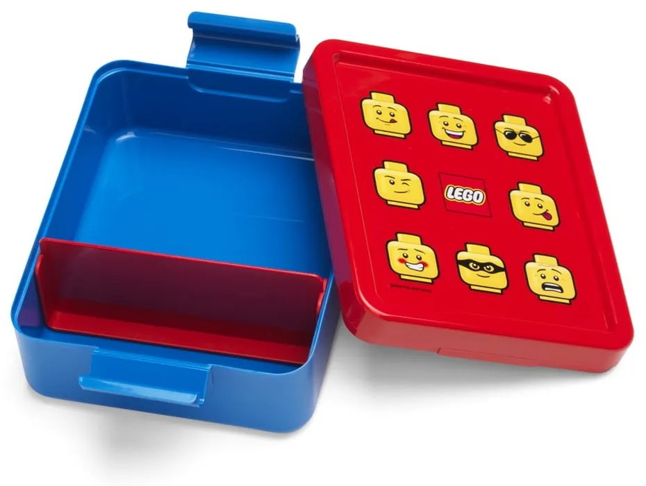 Синя кутия за закуски с червен капак Iconic - LEGO®