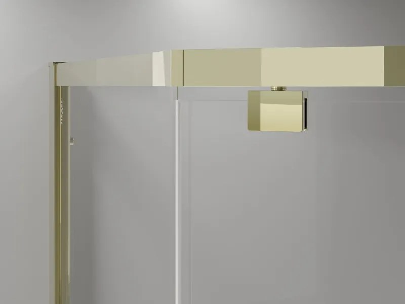 Mexen Exo-R петоъгълен душ параван 90 x 90 см, прозрачен, златист - 812-090-090-50-00