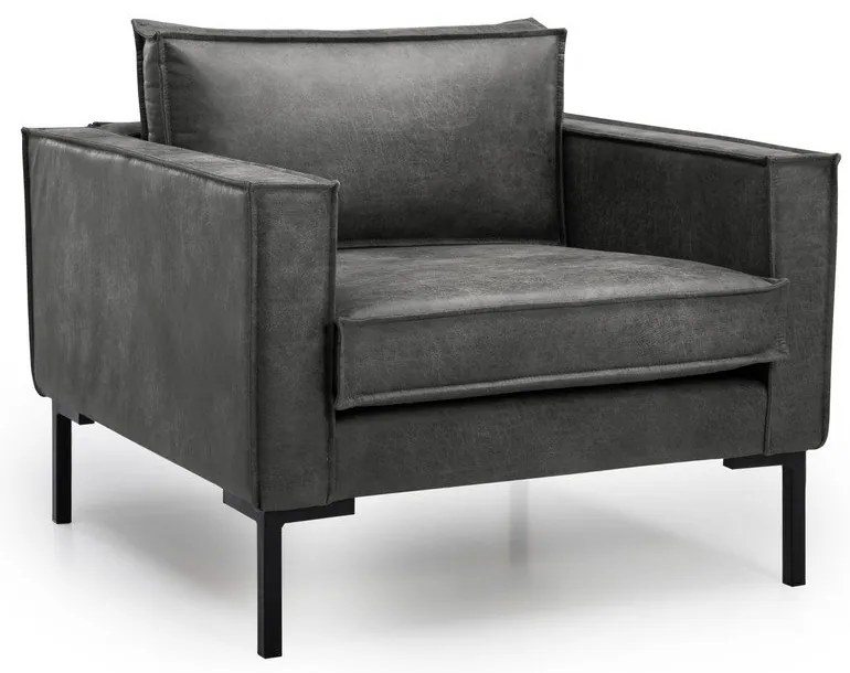 Тъмносив фотьойл от изкуствена кожа Rate - Scandic