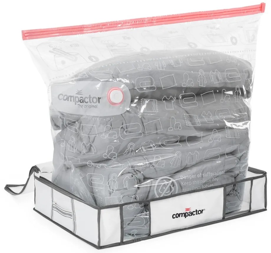 Вакуумни подсилени текстилни кутии за съхранение на дрехи в комплект 3 бр. 45x65x15,5 cm Life – Compactor