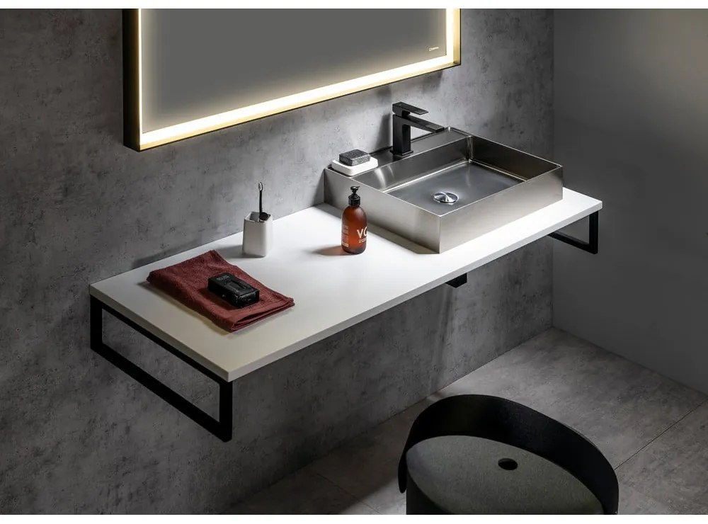 Мивка от неръждаема стомана в сребристо 55x42 cm Aurum – Sapho