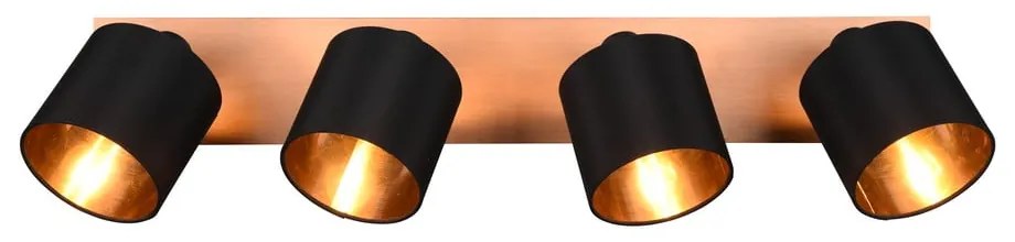 Прожектор в черен и естествен цвят ø 12 cm Tommy – Trio