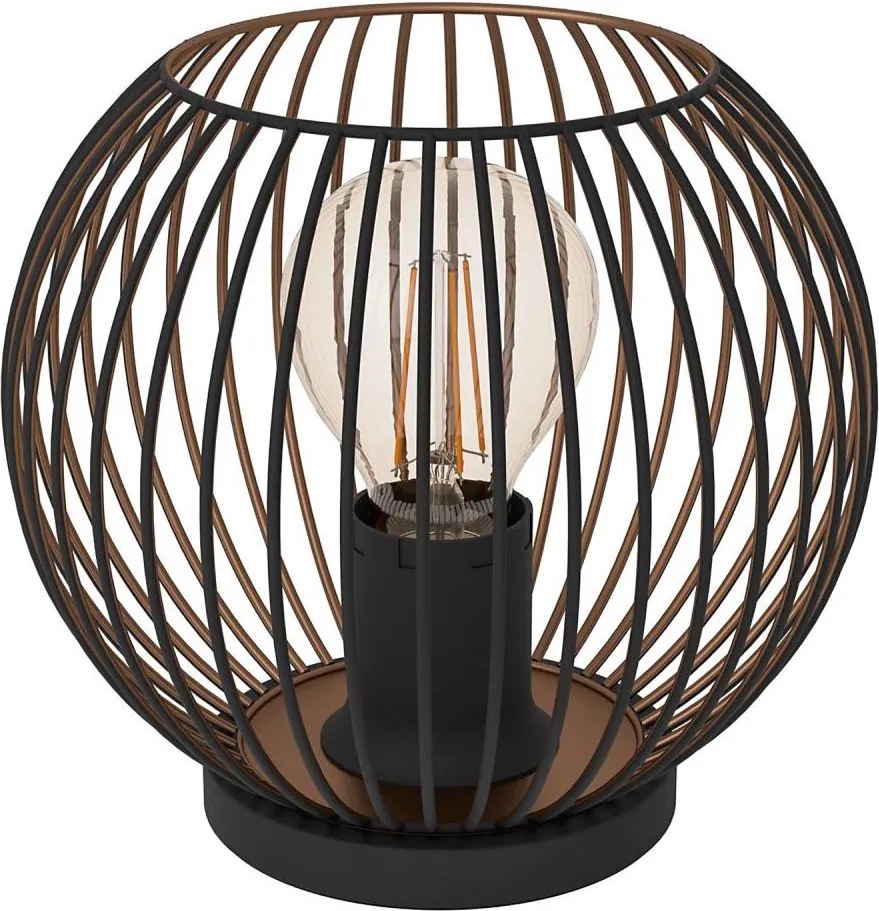 Eglo 901872 - Настолна лампа ALMANZORA 1xE27/60W/230V черна