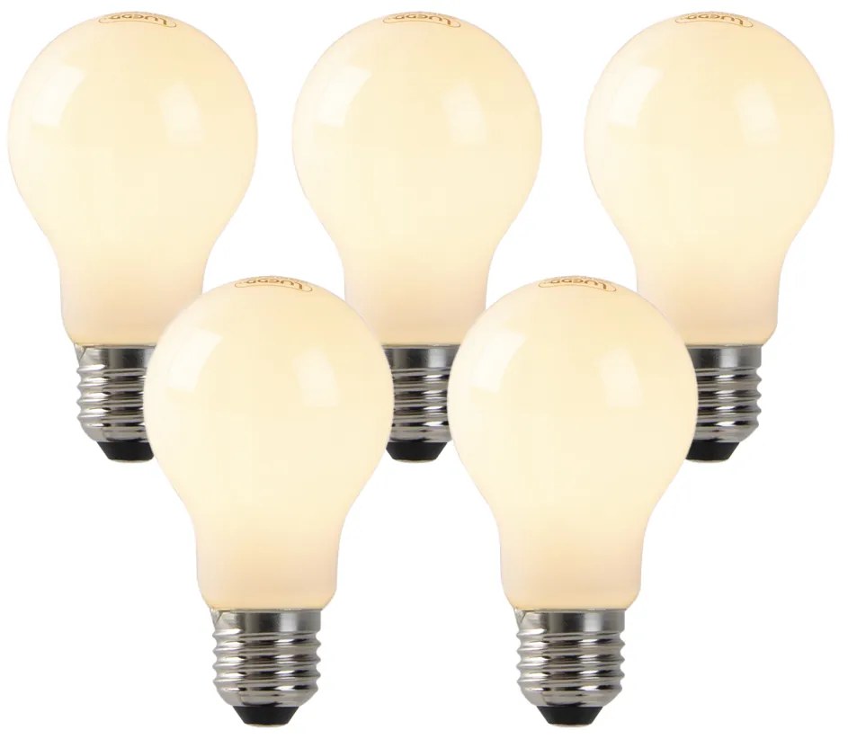 Комплект от 5 димируеми LED крушки Опал стъкло 4W 320lm 2200K