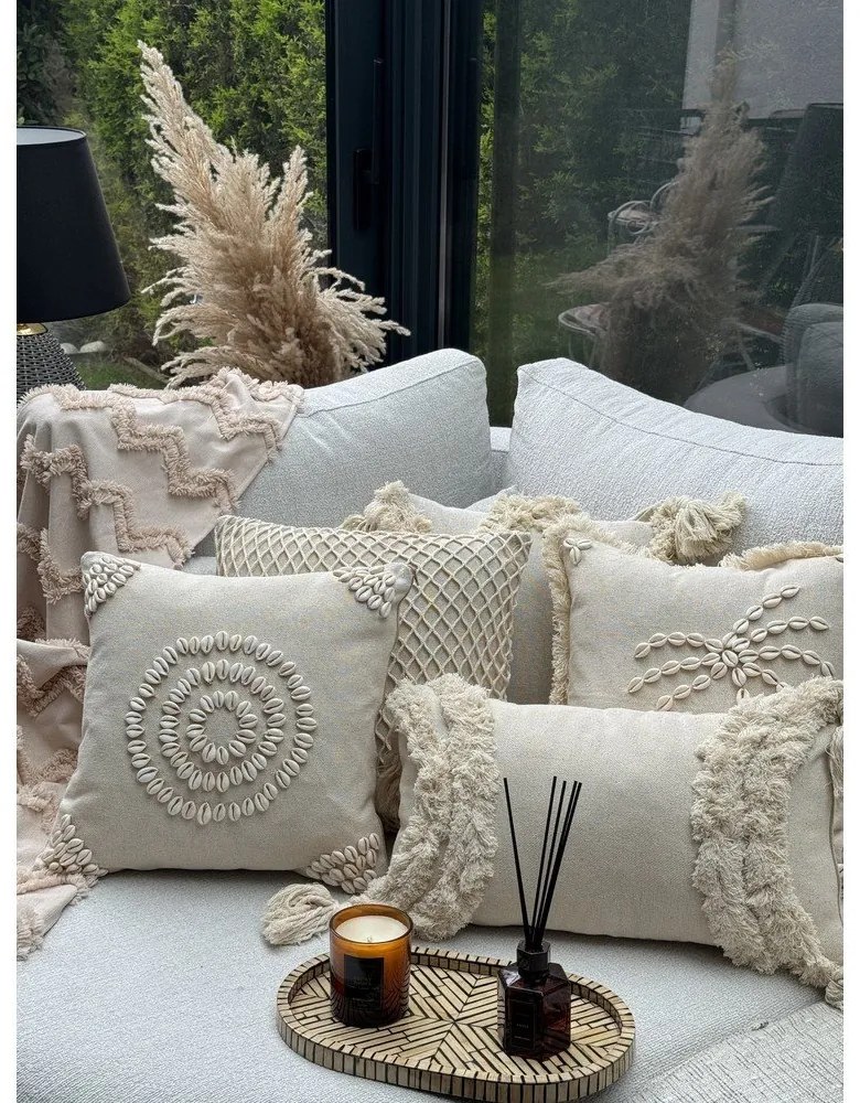 Памучна калъфка за възглавница 43x43 cm Seashells – Mioli Decor