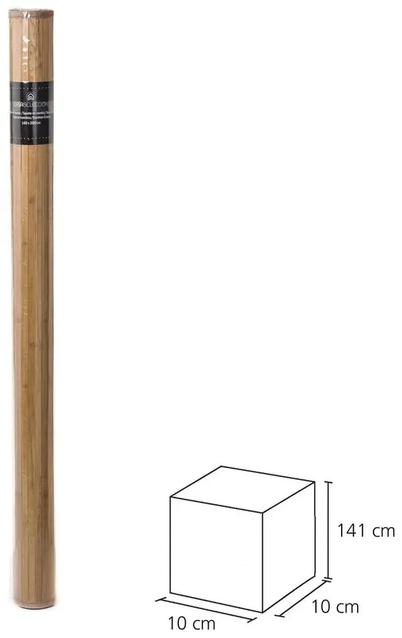 Тъмнокафяв бамбуков килим 140x200 cm - Casa Selección