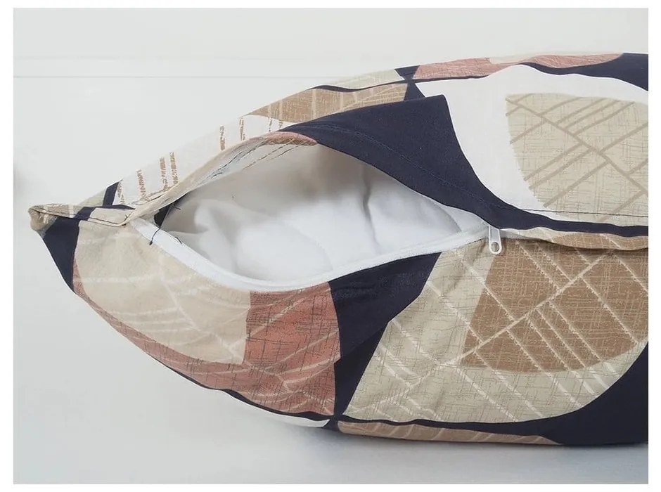 Кафяво единично крепирано спално бельо 140x200 cm Autumn Leaf – B.E.S.