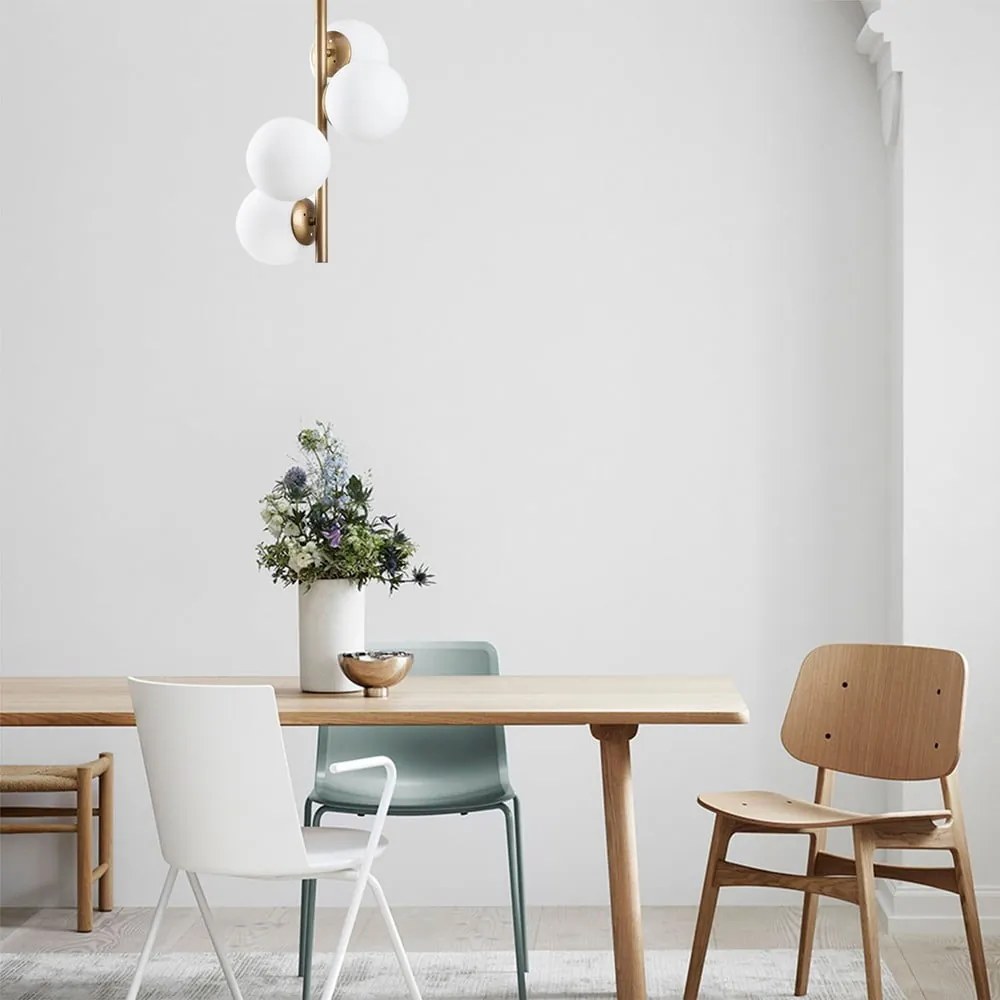 Осветително тяло за таван в златисто със стъклен абажур ø 15 cm Faze – Opviq lights