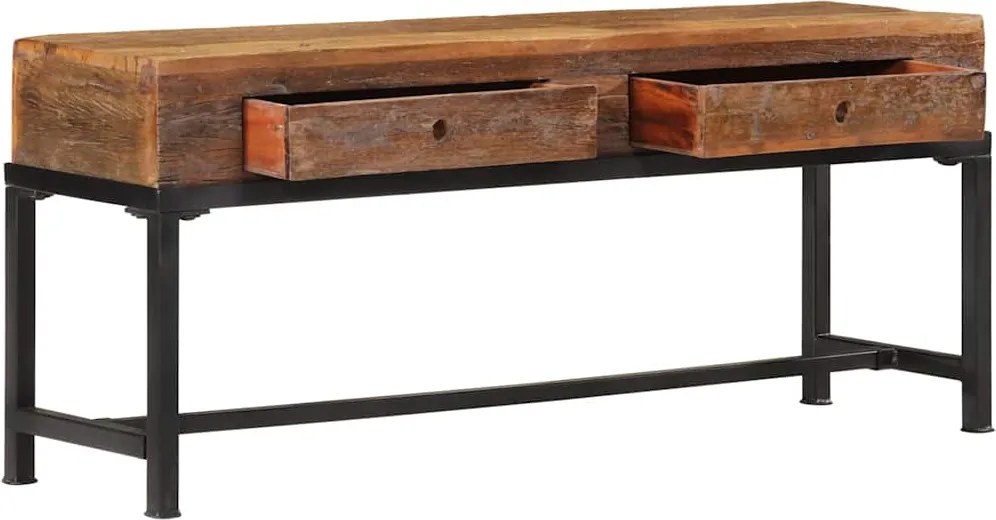 351124 vidaXL ТВ шкаф, 110x30x46 см, регенерирано дърво масив