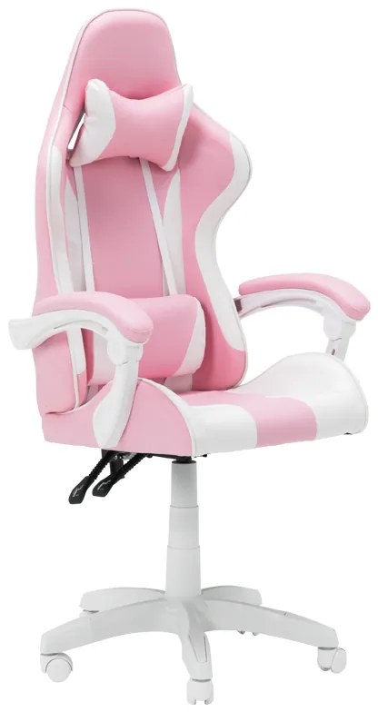 Геймърски стол Carmen 6311 - бял - розов