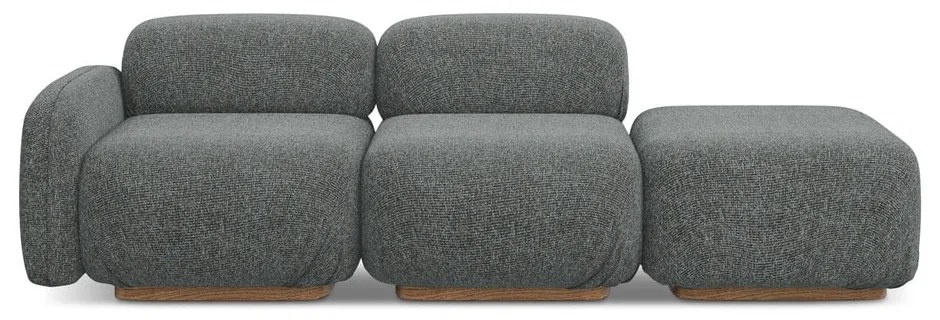 Сив модулна лежанка (ляв ъгъл) Ailani – Makamii