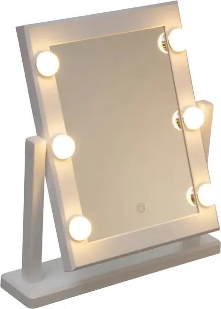 Огледало за баня 5five Hollywood, Бяло, LED, 40x37 cm