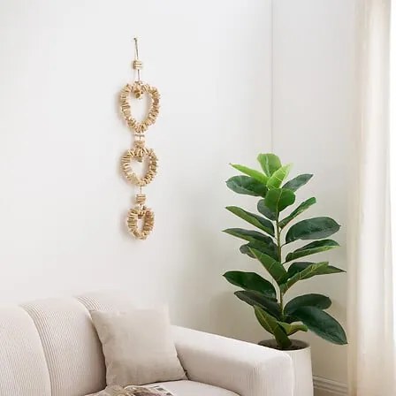 Декорация за стена atmosphera Hearts, Дърво, 78 cm