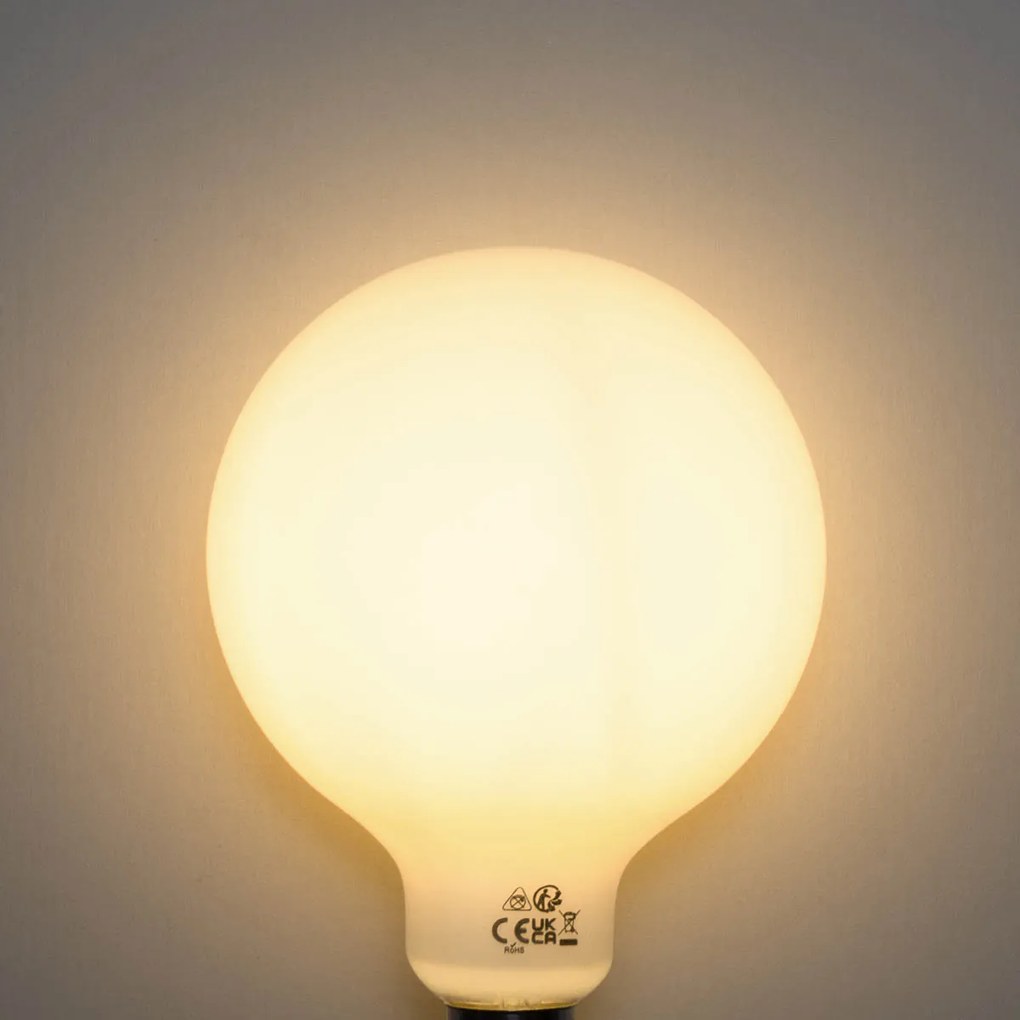 Комплект от 5 димируеми LED крушки E27 Опал G125 5W 450 lm 2700K