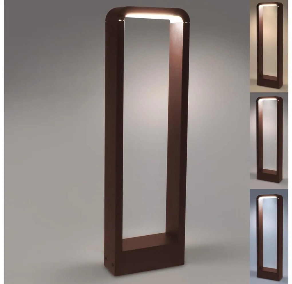 Brilagi - LED външна лампа BARI, 7W, 230V, 3000/4000/6000K, кафява, IP54, 50 см