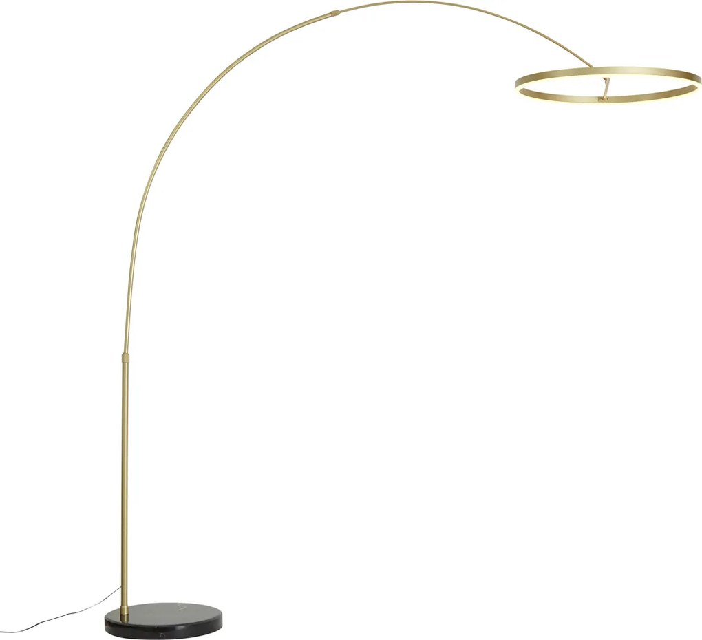 Design booglamp goud incl. LED 3-staps dimbaar - Anello