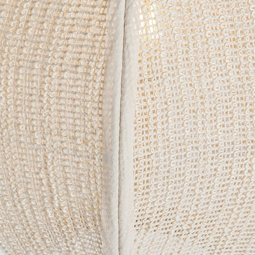 Ориенталска висяща лампа естествен плат 35 см - Rob