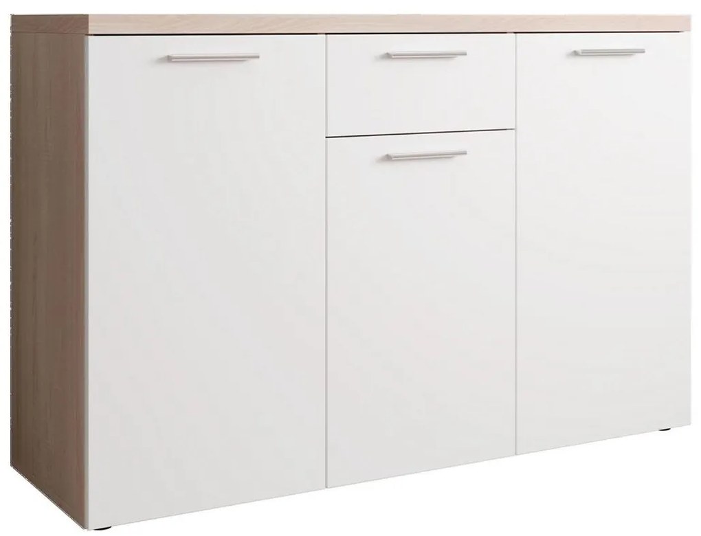 Комод BRUNO дъб сонома/бял