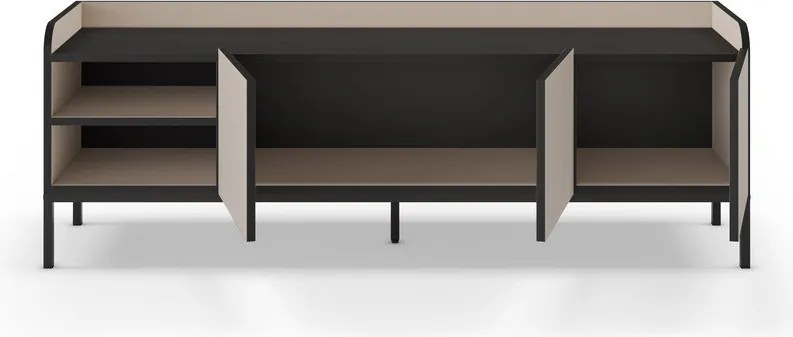 Кремава маса за телевизор 160x55x42 cm Adara – Marckeric