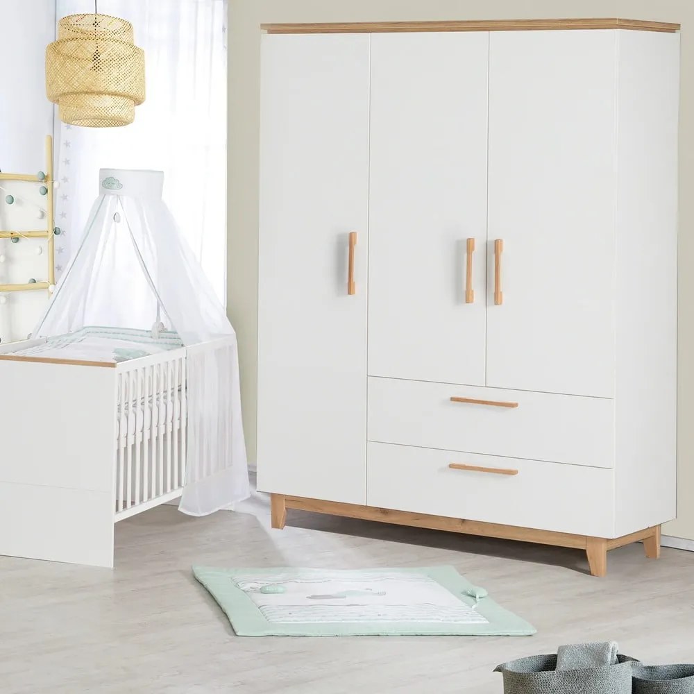 Бял детски гардероб от дъб 135x200 cm Finn - Roba