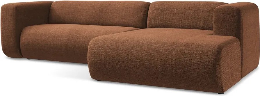 Теракотен ъглов диван (десен ъгъл) Ekahi – Makamii