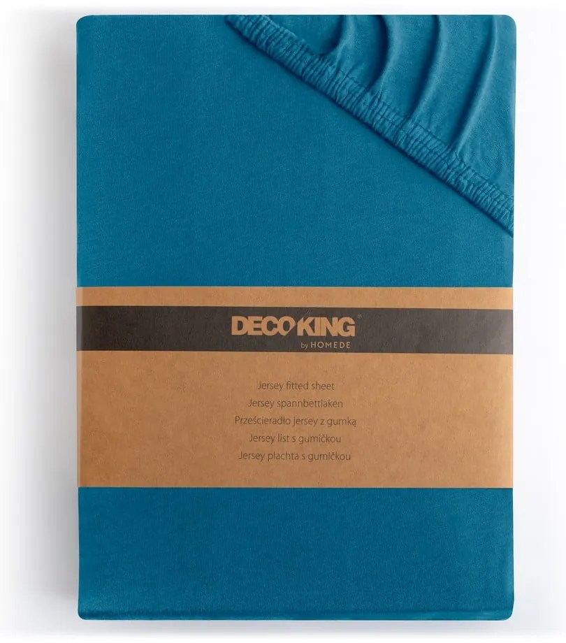 Еластичен чаршаф от джърси в петролен цвят 120x200 cm Amber – Restilo