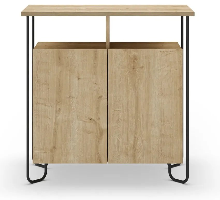 Шкаф в дъбов декор в естествен цвят 80x80 cm Dilly - Marckeric