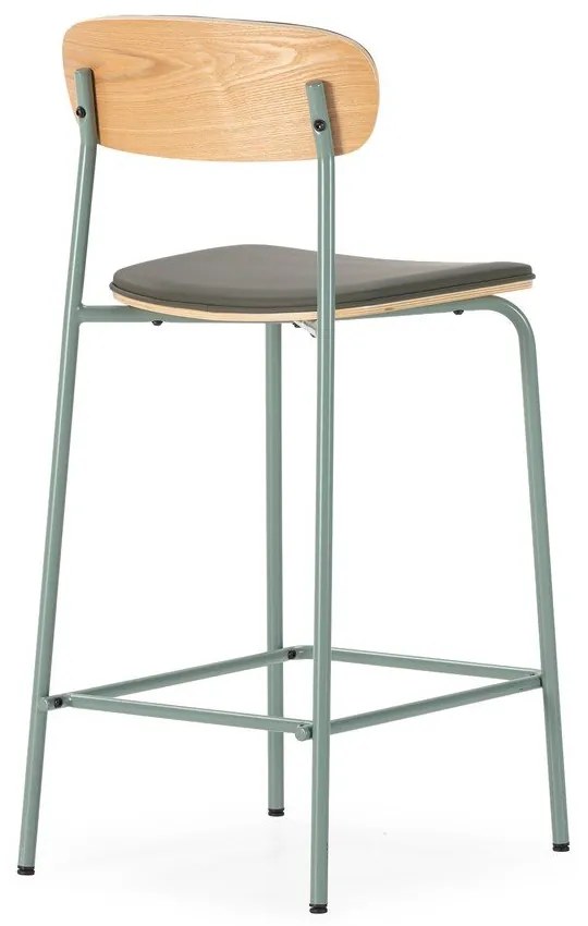 Тъмнозелени тапицирани бар столове в комплект 2 бр. (височина на седалката 65,5 cm) Saula – Marckeric