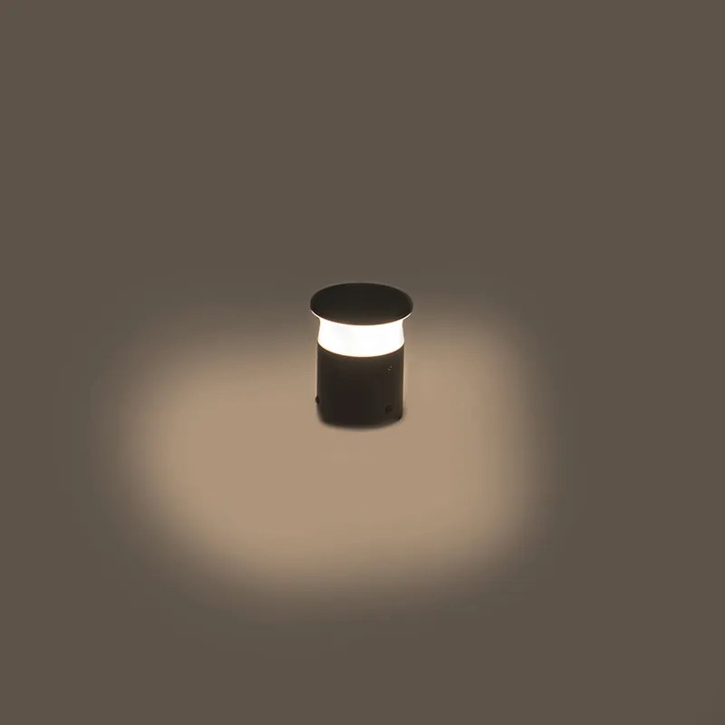 Модерна външна лампа тъмно сива 12 см с LED - Бар