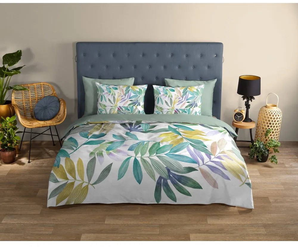 Зелено единично памучно спално бельо 140x200 cm Marcus – Good Morning