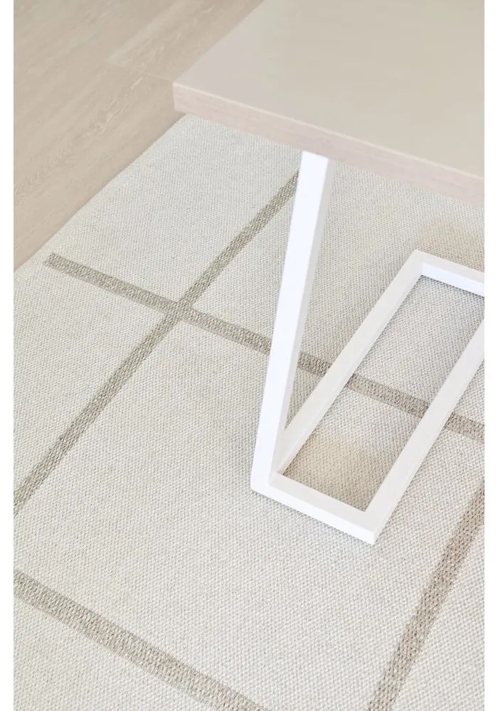 Кремав килим за открито и закрито 70x100 cm Ada Fossil – Pappelina