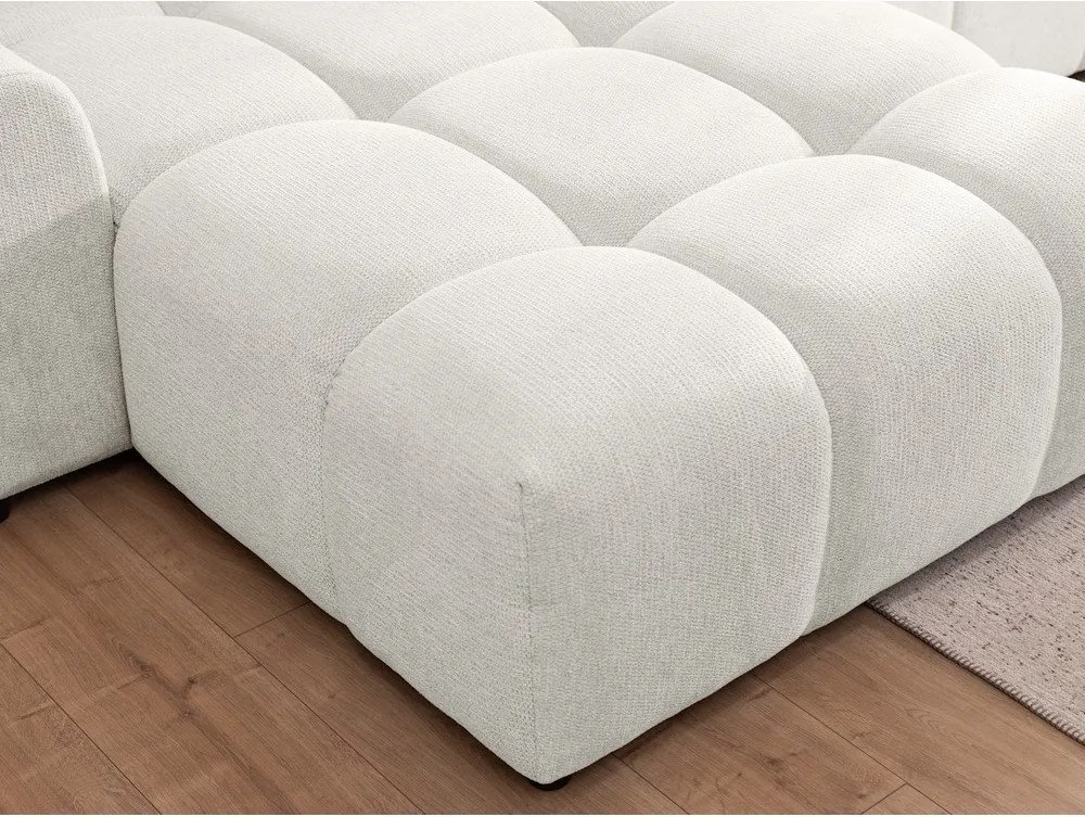 Бял ъглов диван (ляв ъгъл) Albane – Ropez