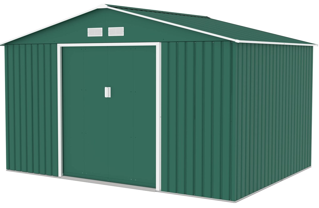 Градинска барака Aria XL цвят Зелена 340х383х210см