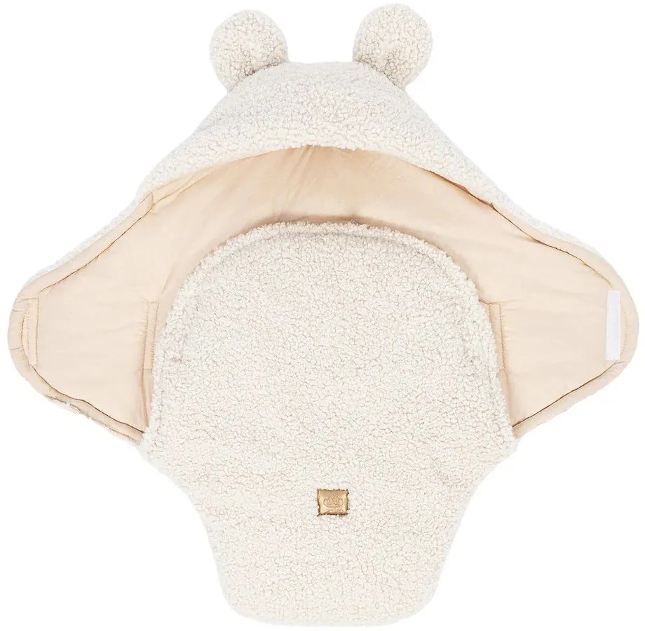 Кремаво бебешко одеяло от шерпа 45x80 cm – Meowbaby