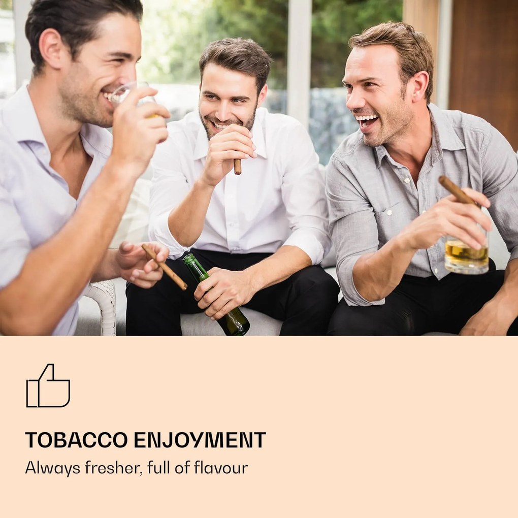 Klarstein El Presidente 37, Хумидор за пури, 37L , 2 чекмеджета, 1 чекмедже от кедрово дърво