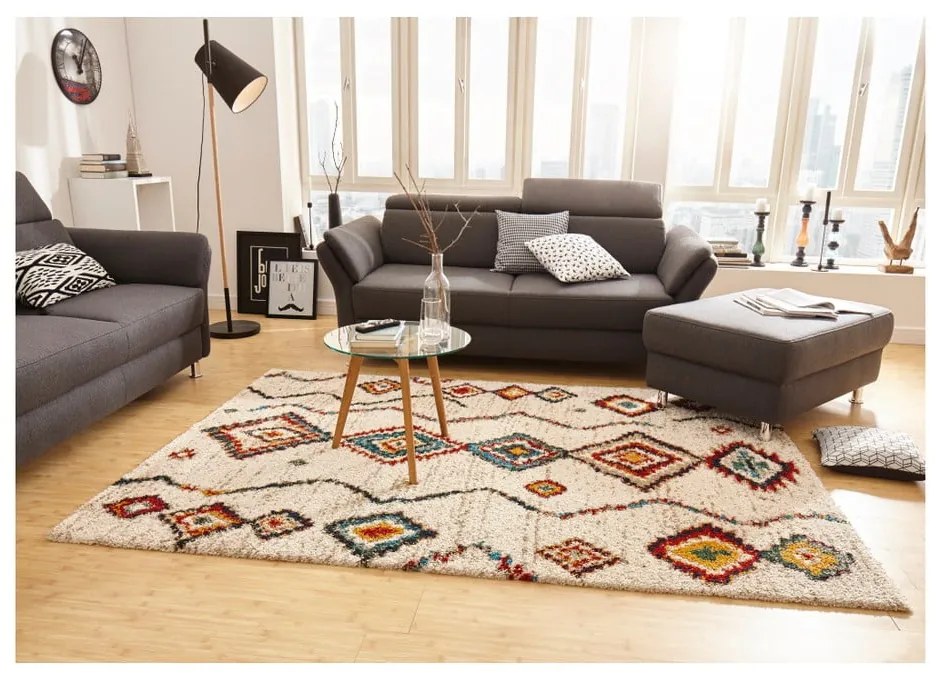 Кремав килим , 120 x 170 cm Geometric - Mint Rugs