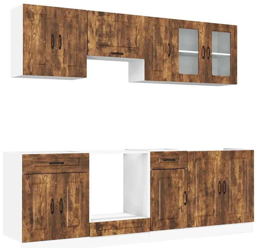 3314826 vidaXL Комплект кухненски шкафове от 8 части Kalmar, инженерно дърво