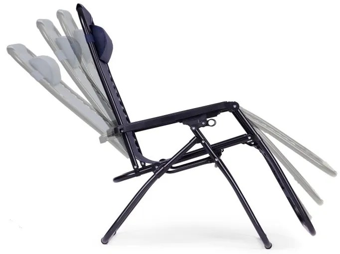 Шезлонг тъмно синьо