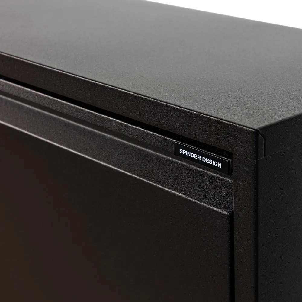 Черна метална накланяща се/висяща стойка за обувки 75x41x22 cm Billy – Spinder Design