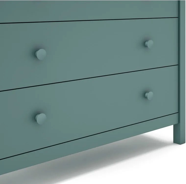 Нисък детски скрин от борова дървесина в цвят бензин 100x80 cm Max - Marckeric