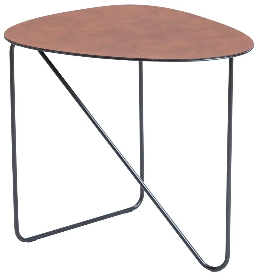 Метална масичка за кафе в цвят кафяв коняк 44x50 cm Curve L Bull – LIND DNA